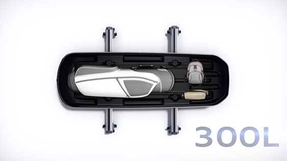 Audi Original Zubehör Ski- und Gepäckbox Dachbox 360 Liter 8X0071200, Dachträger - Dachboxen – Fahrradträger