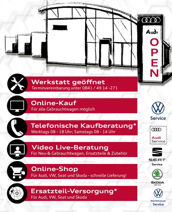 Wir sind weiterhin für Sie da!