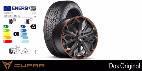 Original SEAT CUPRA Formentor 19 Zoll Winterkomplettradsatz Exclusive II Sport Black Copper